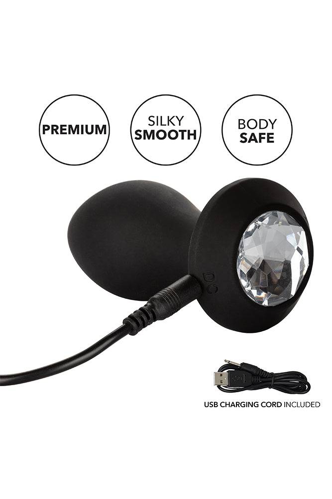 Cal Exotics - Power Gem - Vibrating Crystal Butt Plug - Black - Image 8