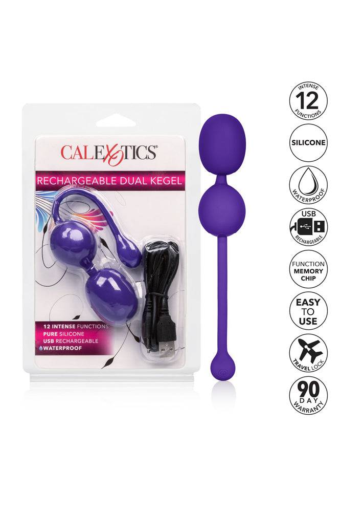 Cal Exotics - Rechargeable Dual Kegel Balls - Purple - Image 8