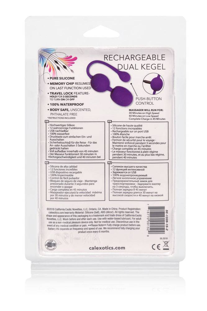 Cal Exotics - Rechargeable Dual Kegel Balls - Purple - Image 9