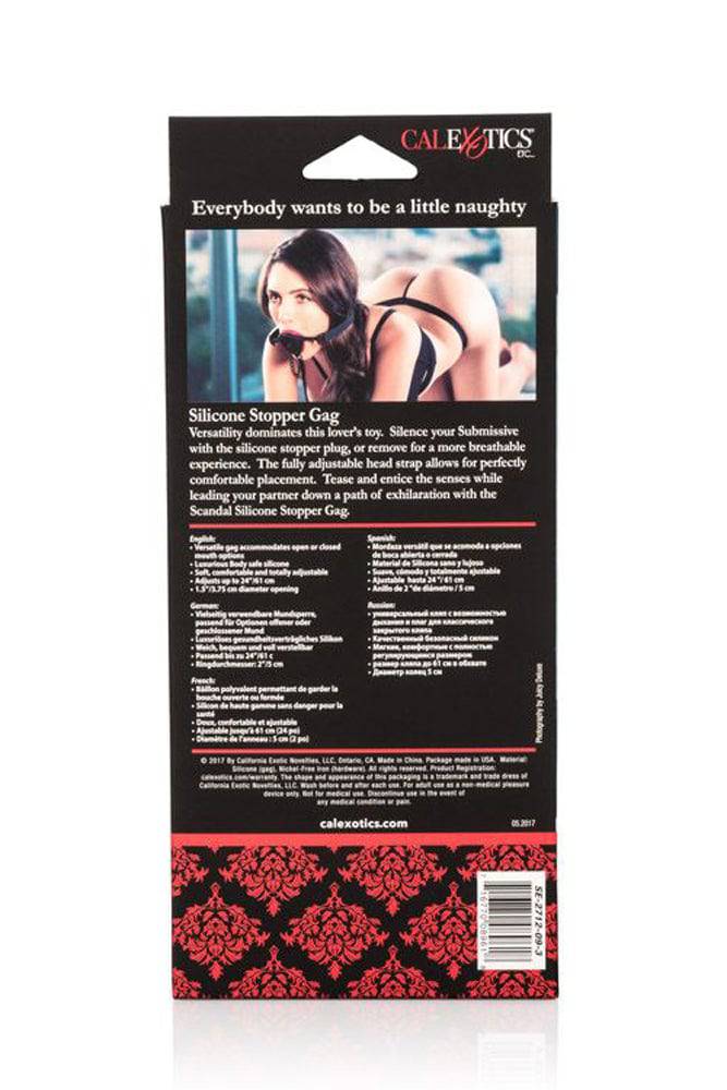 Cal Exotics - Scandal - Silicone Stopper Gag - Black - Image 6