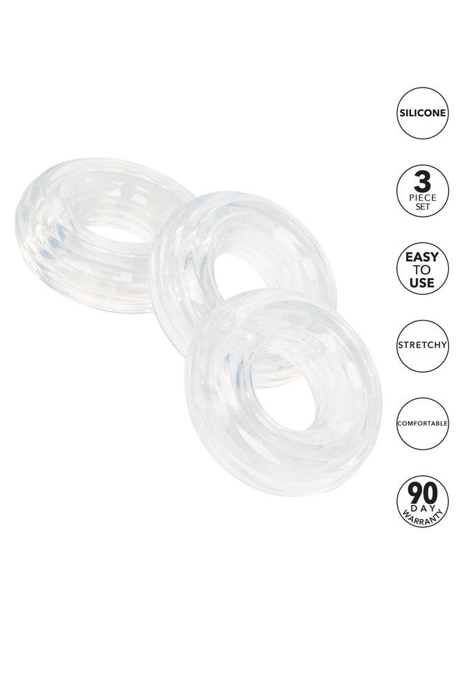 Cal Exotics - Set of 3 Silicone Stacker Rings - Image 2