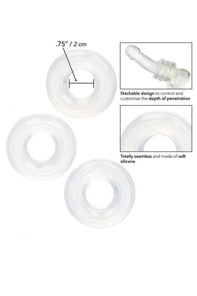 Cal Exotics - Set of 3 Silicone Stacker Rings - Image 3