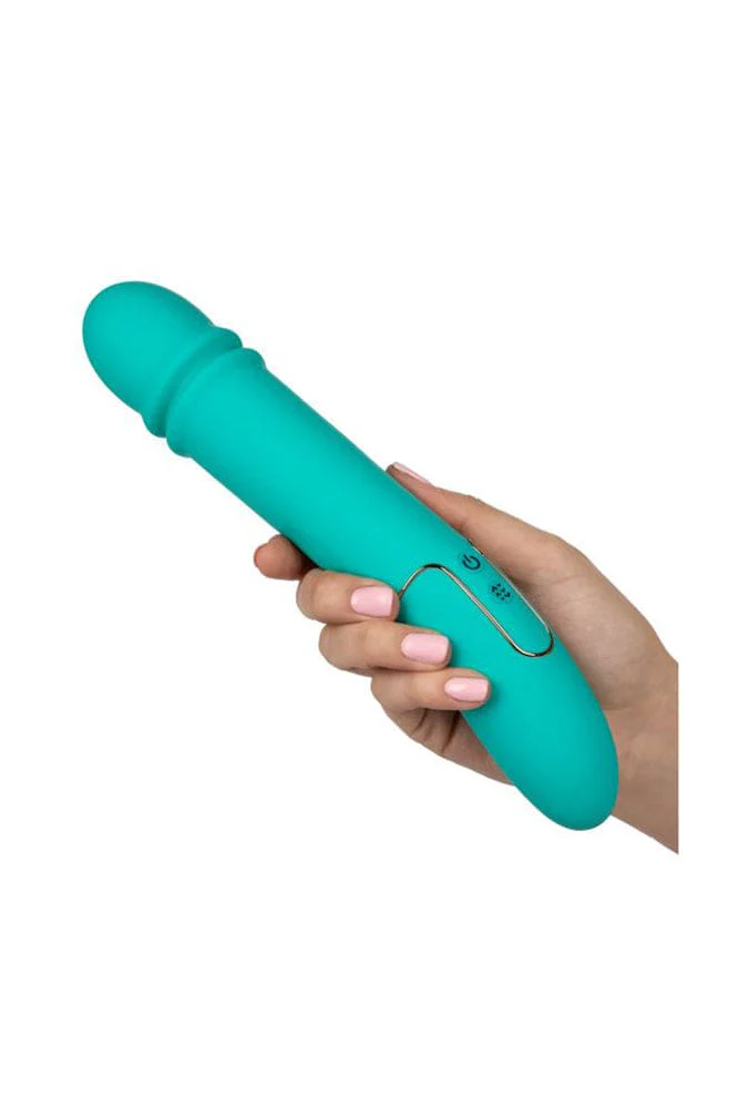 Cal Exotics - Shameless - Flirt Thrusting Vibrator - Teal - Image 3