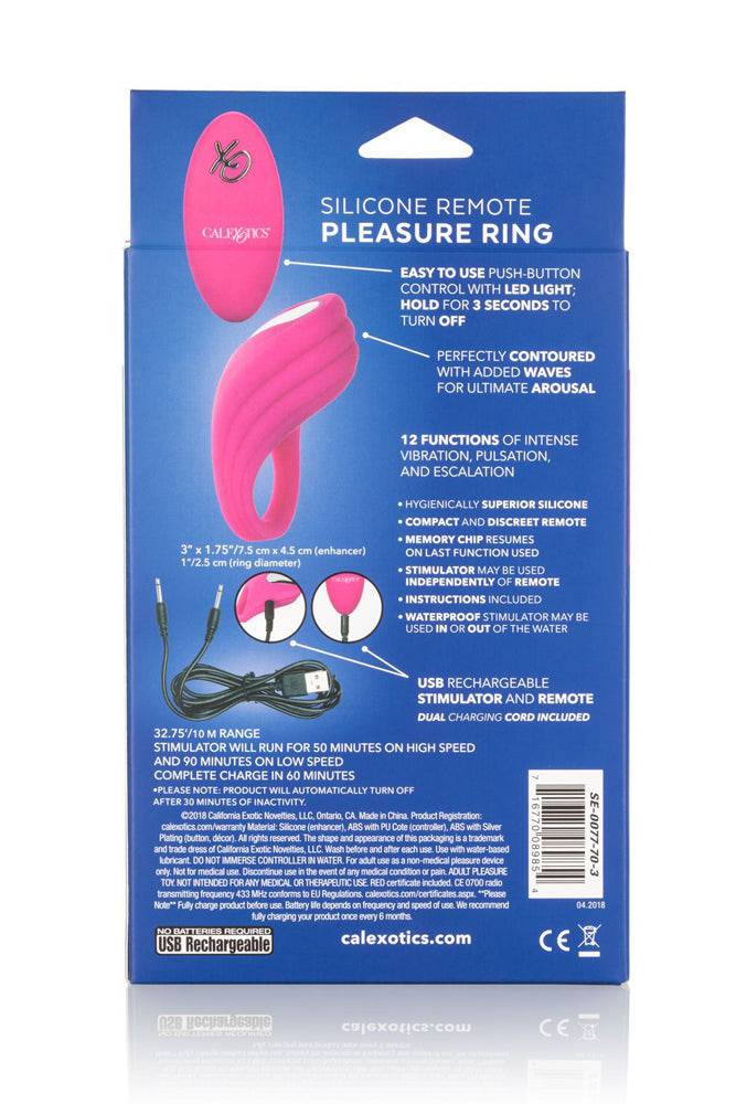 Cal Exotics - Silicone Remote Pleasure Cock Ring - Pink - Image 10