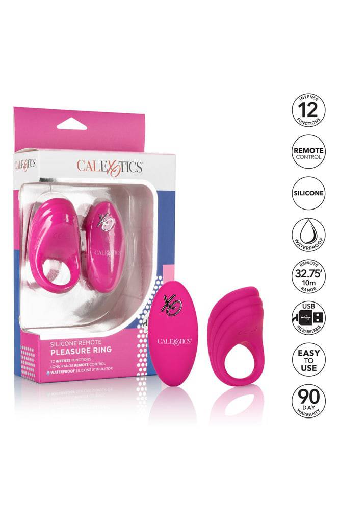 Cal Exotics - Silicone Remote Pleasure Cock Ring - Pink - Image 3