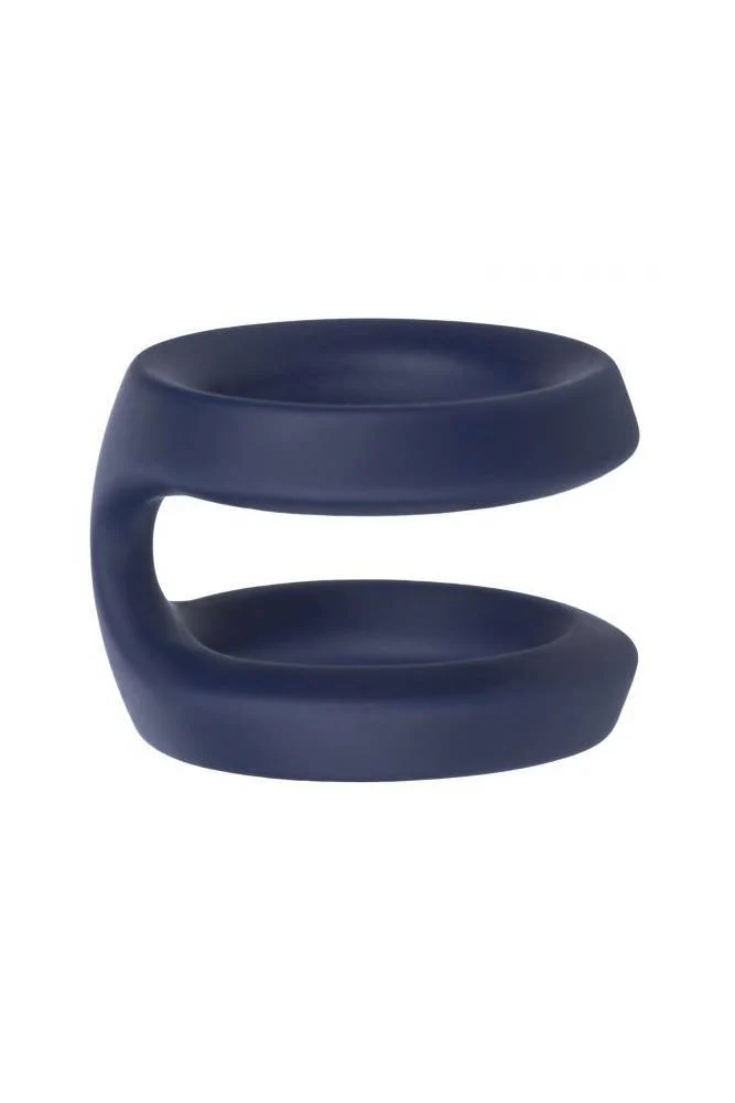 Cal Exotics - Viceroy - Dual Silicone Cock Ring - Blue - Image 3