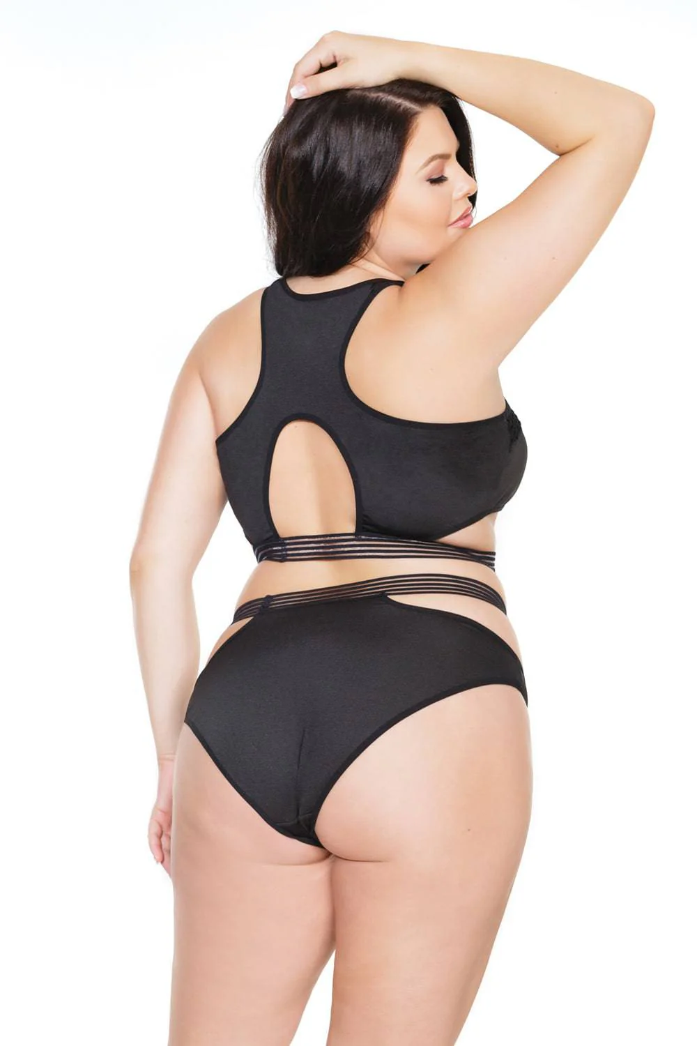 Coquette - 7210X - Bra & Panty Set - Black - OSXL - Image 2
