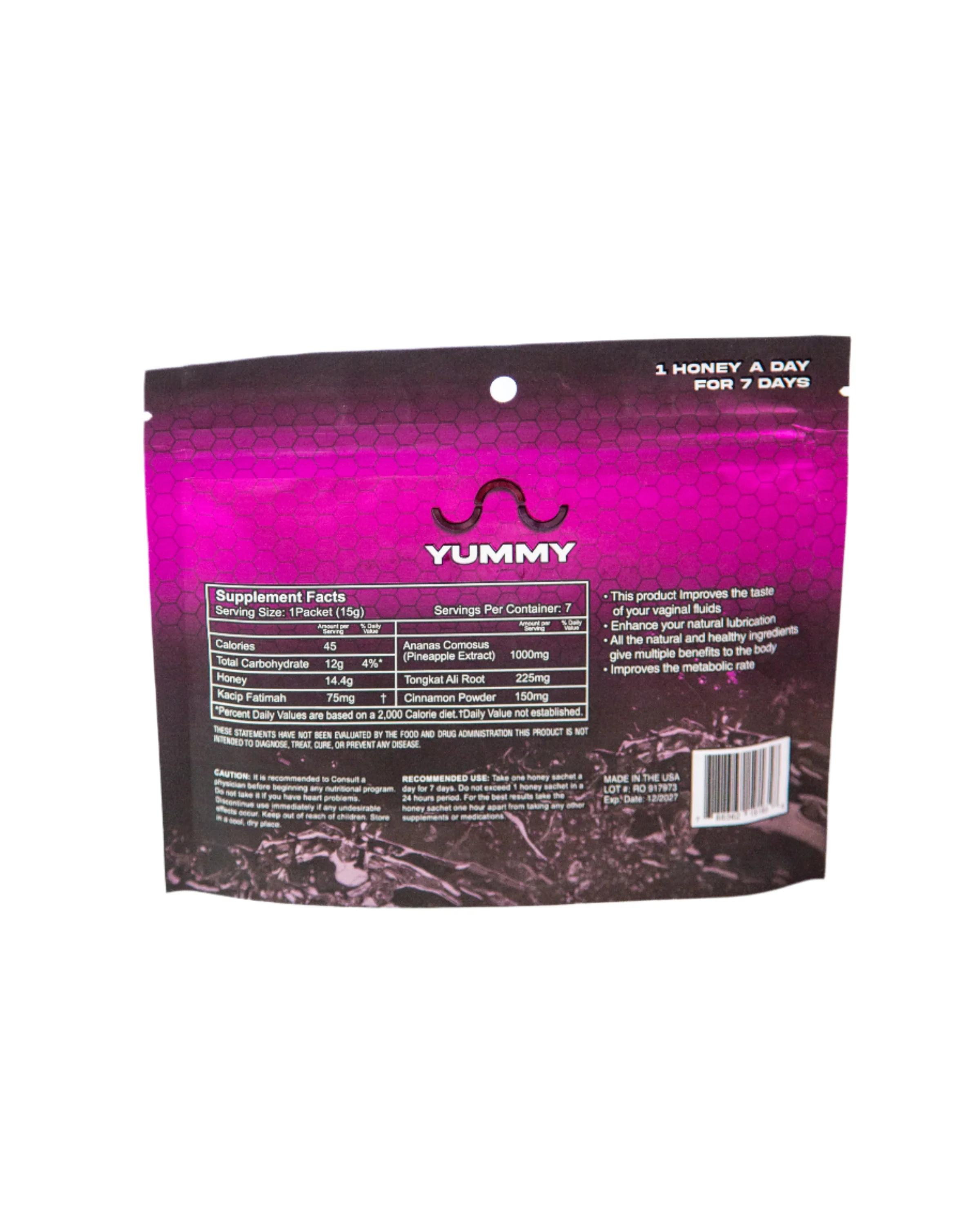 Cousins Group - Yummy Vaginal Fluid Flavor Enhancer - 7 Honey Sachets - Image 2