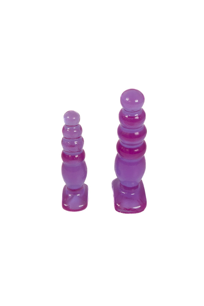 Crystal Jellies by Doc Johnson - Anal Delight Trainer Kit - Purple - Image 2