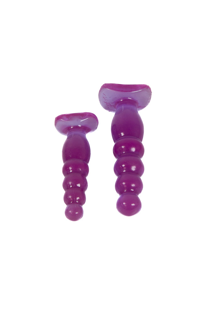 Crystal Jellies by Doc Johnson - Anal Delight Trainer Kit - Purple - Image 3
