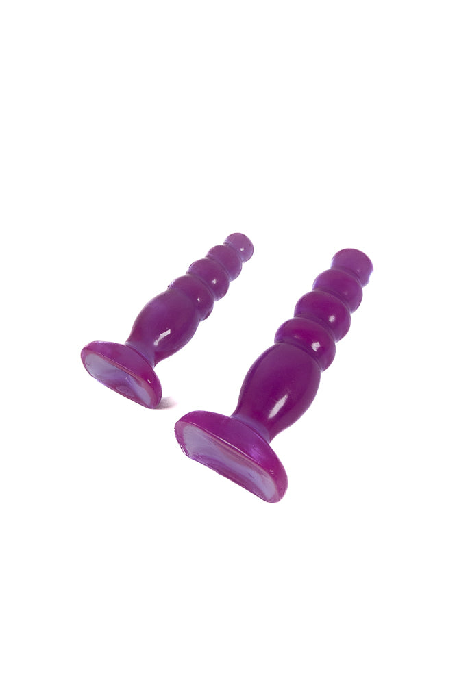Crystal Jellies by Doc Johnson - Anal Delight Trainer Kit - Purple - Image 4