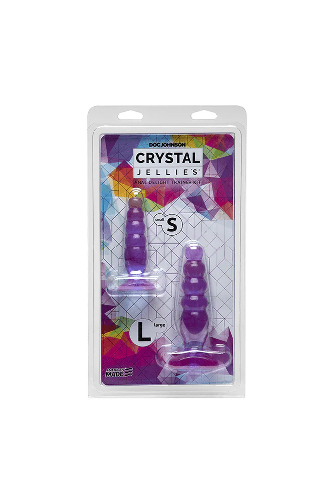Crystal Jellies by Doc Johnson - Anal Delight Trainer Kit - Purple - Image 5