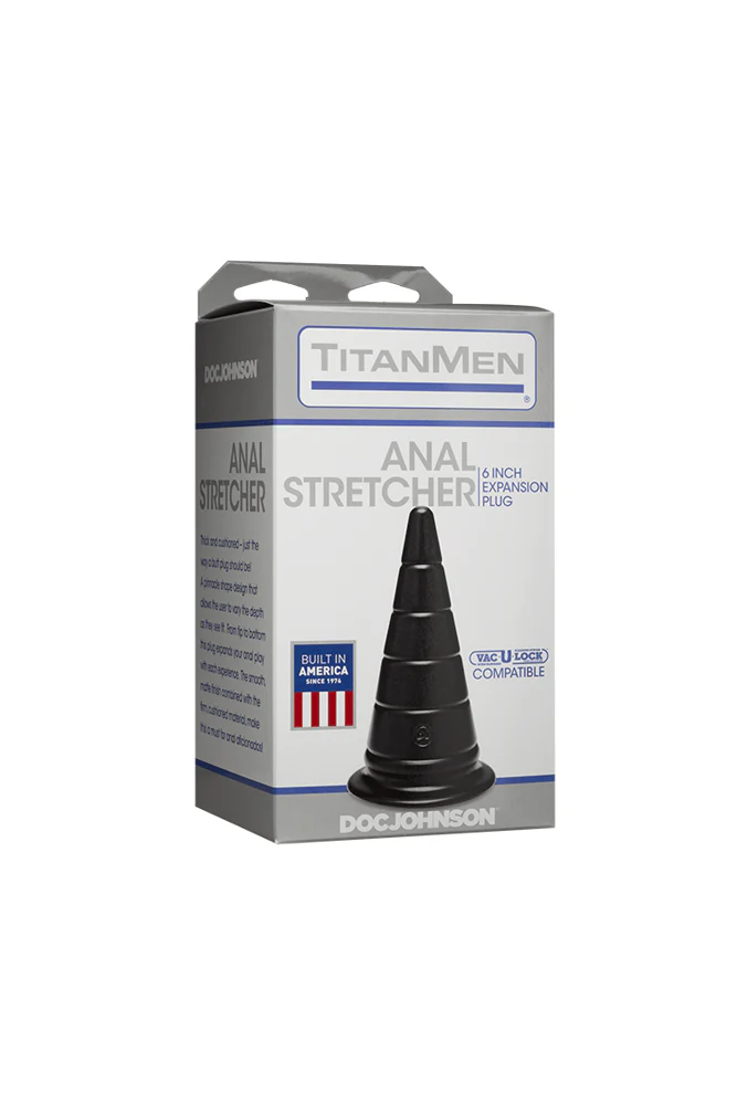 Doc Johnson - TitanMen - Anal Stretcher 6 Inch Cone Plug - Black - Image 6