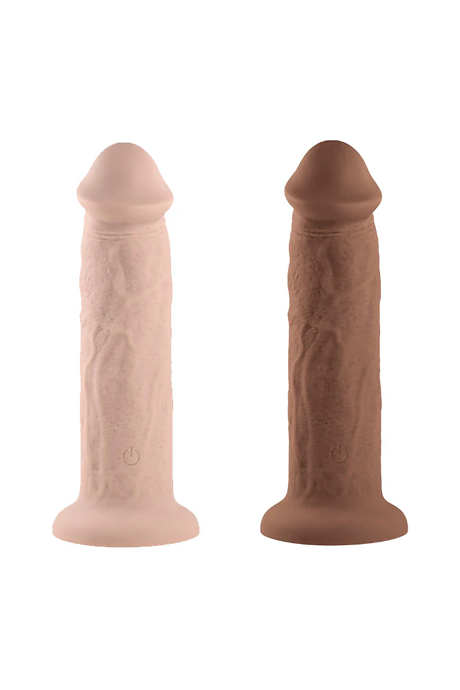 Evolved - 7" Girthy Vibrating Dong - Various Colors