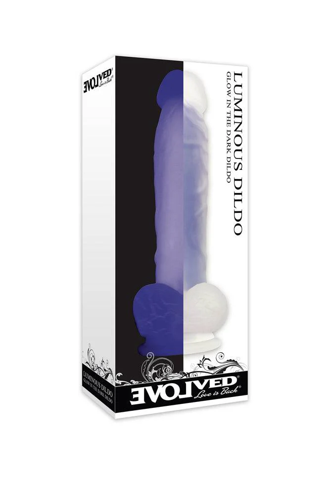 Evolved - Luminous Glow-In-The-Dark Dildo - Purple - Image 7