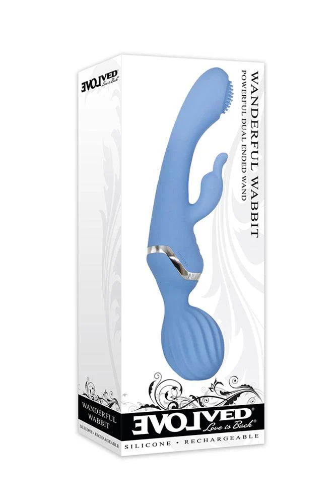Evolved - Wanderful Wabbit Vibrator - Blue - Image 6