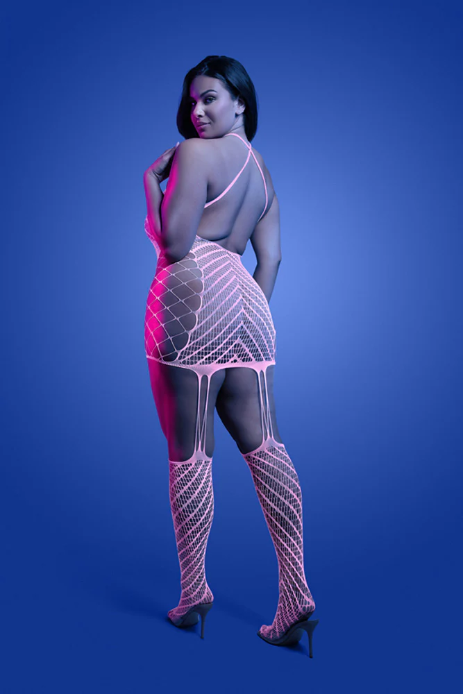 Fantasy Lingerie - Glow - Metamorphic Bodystocking Dress - Plus - Image 2