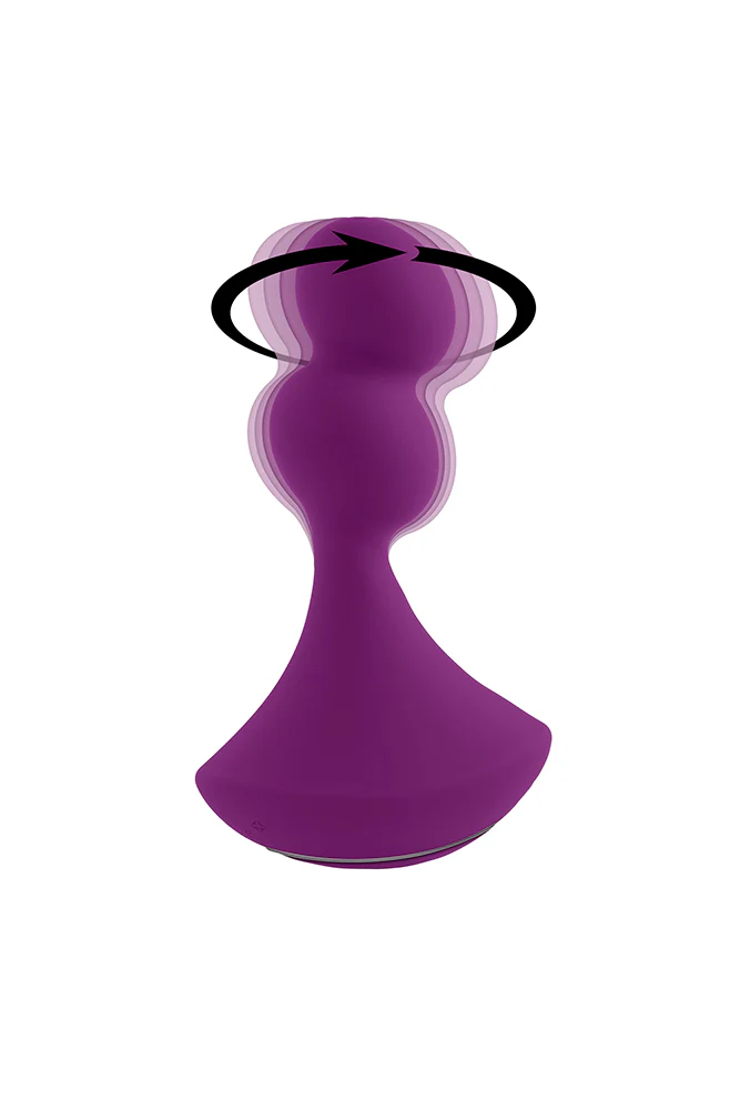 Gender X - Ball Game Vibrating & Rotating Beaded Anal Plug - Purple - Image 2
