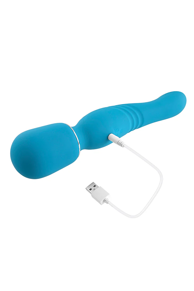 Gender X - Double The Fun Dual End Wand Vibrator - Blue - Image 6