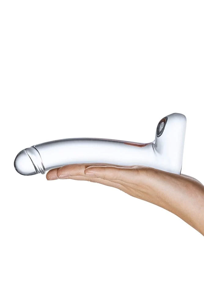 Gläs - Curved Realistic 7" Glass G-Spot Dildo - Clear - Image 4