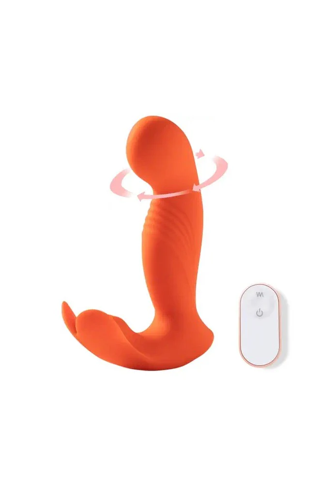 Honey Play Box - Crave 3 G-Spot Vibrator with Rotating Head & Clit Tickler - Orange