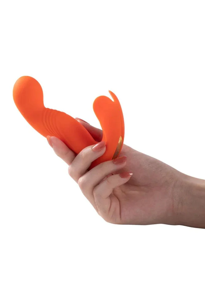 Honey Play Box - Crave 3 G-Spot Vibrator with Rotating Head & Clit Tickler - Orange - Image 3