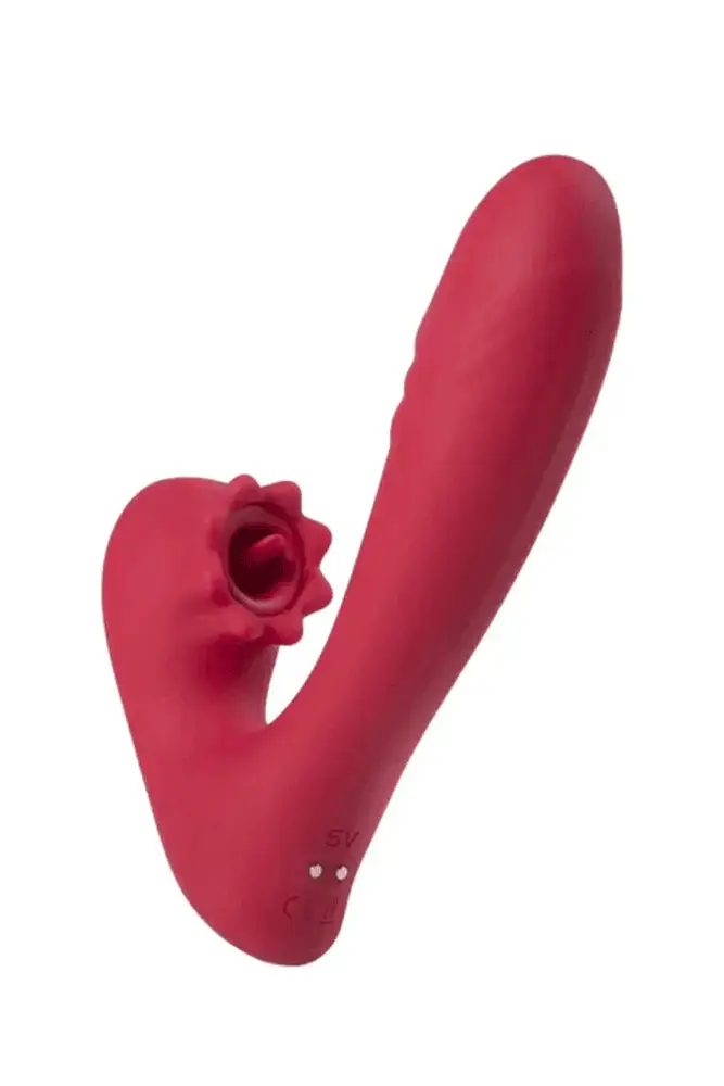 Honey Play Box - Lacy - G Spot Vibrator with Flicking Tongue - Red - Image 2