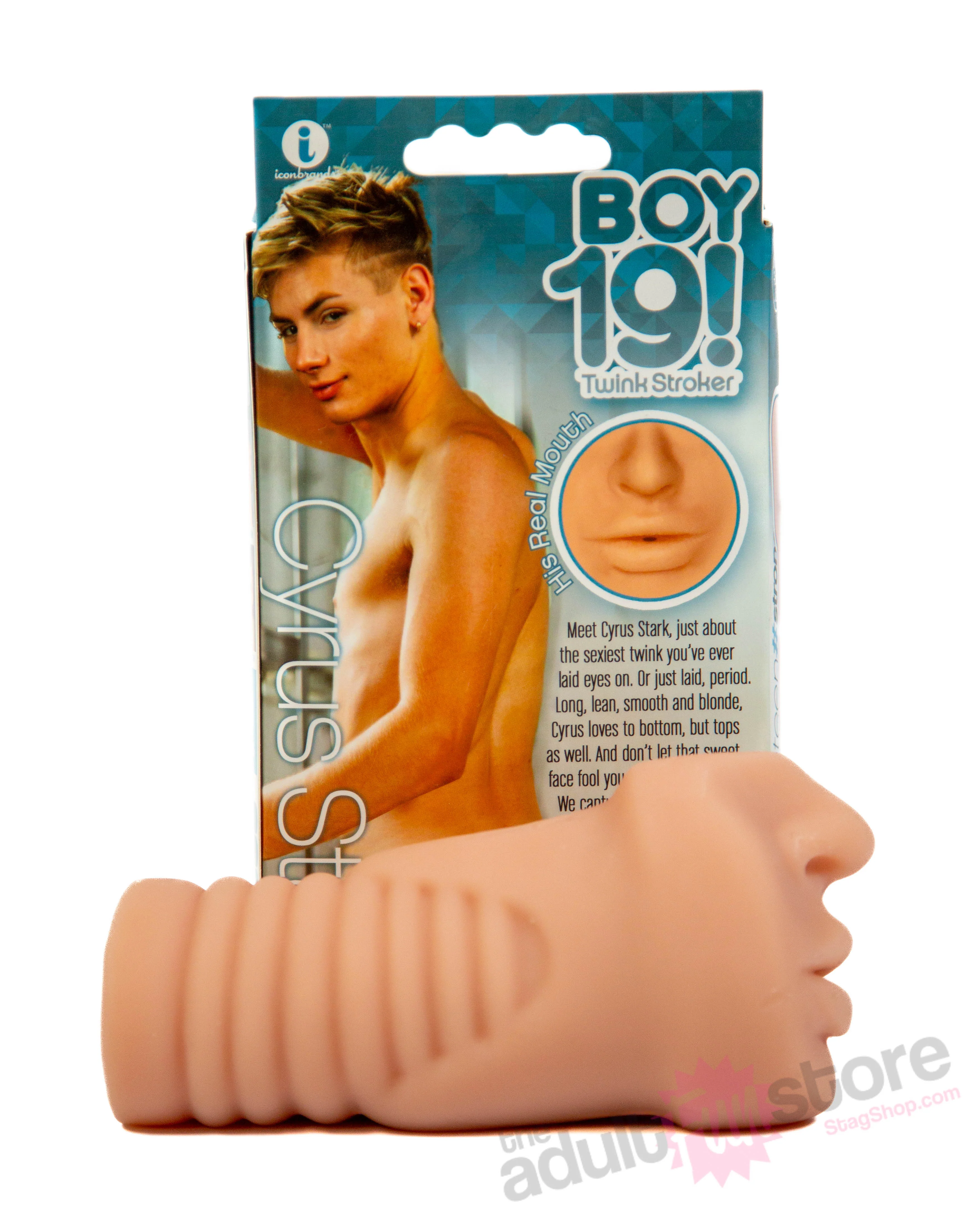 Icon Brands - BOY 19 Teen Twink - Cyrus Stark - Custom Oral Masturbator - Image 8