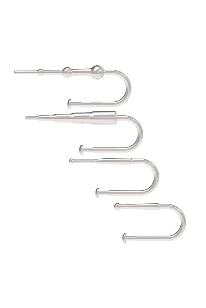 Kink By Doc Johnson - Silicone & Stainless Steel Urethra Play Cock Ring Set - Image 2