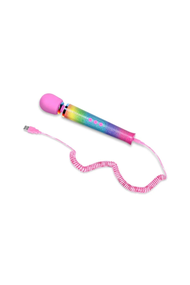 Le Wand - Petite Rechargeable Vibrating Massage Wand - Rainbow Ombre - Image 2
