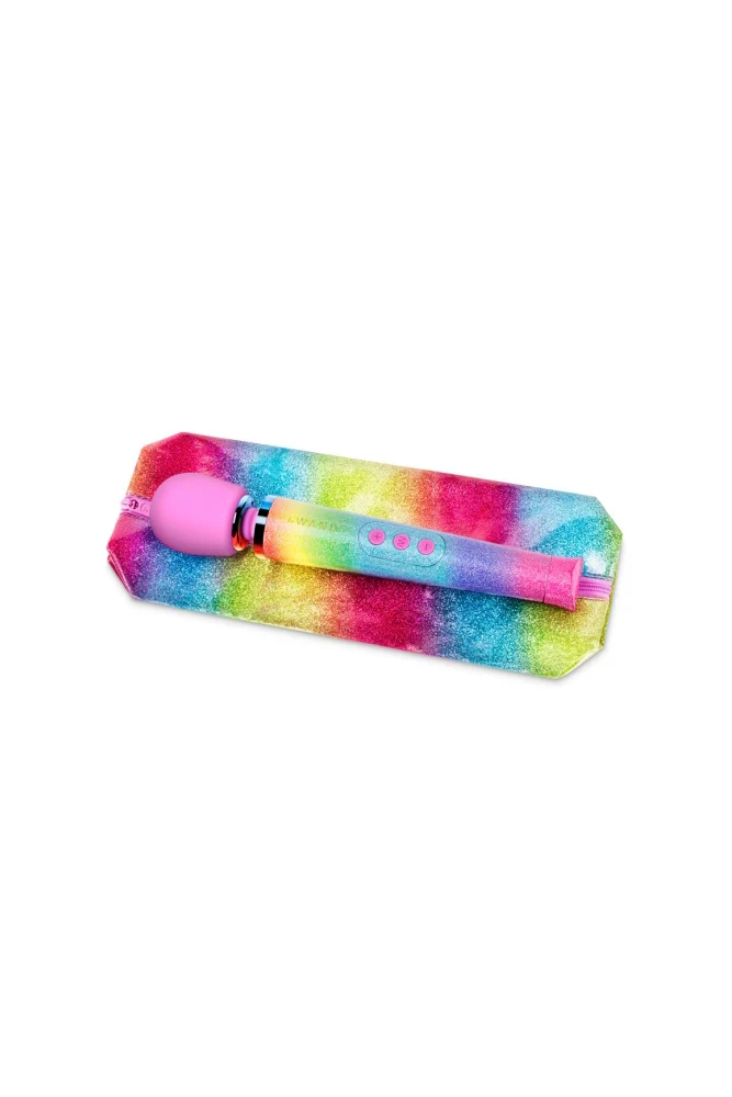 Le Wand - Petite Rechargeable Vibrating Massage Wand - Rainbow Ombre - Image 4