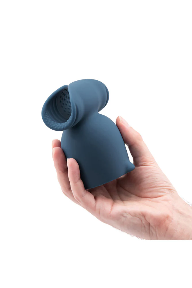 Le Wand - Stroke Penis Play Silicone Wand Attachment - Blue - Image 3