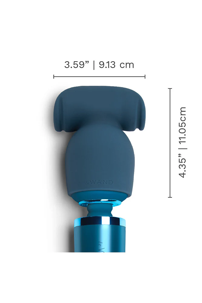 Le Wand - Stroke Penis Play Silicone Wand Attachment - Blue - Image 5