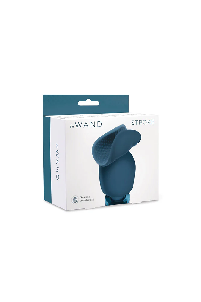 Le Wand - Stroke Penis Play Silicone Wand Attachment - Blue - Image 7