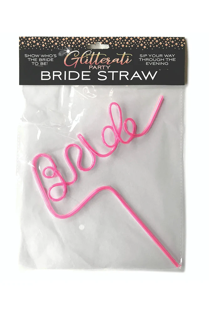 Little Genie - Glitterati Bride Silly Straw - Pink - Image 2