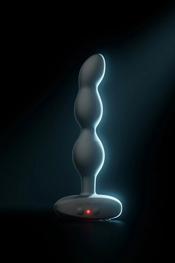 Lovense - Ridge App-controlled Vibrating & Rotating Anal Beads - Black - Image 12