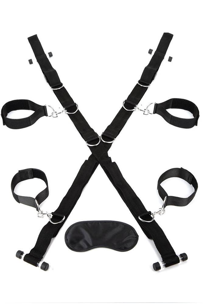 Lux Fetish - Over The Door Cross Cuff Set - Image 2