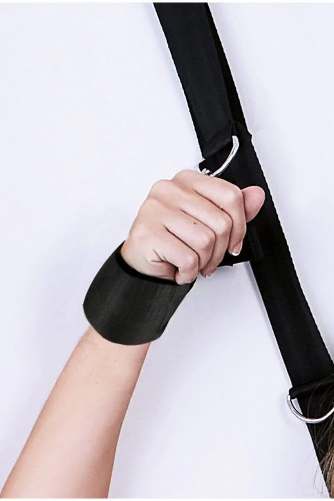 Lux Fetish - Over The Door Cross Cuff Set - Image 3