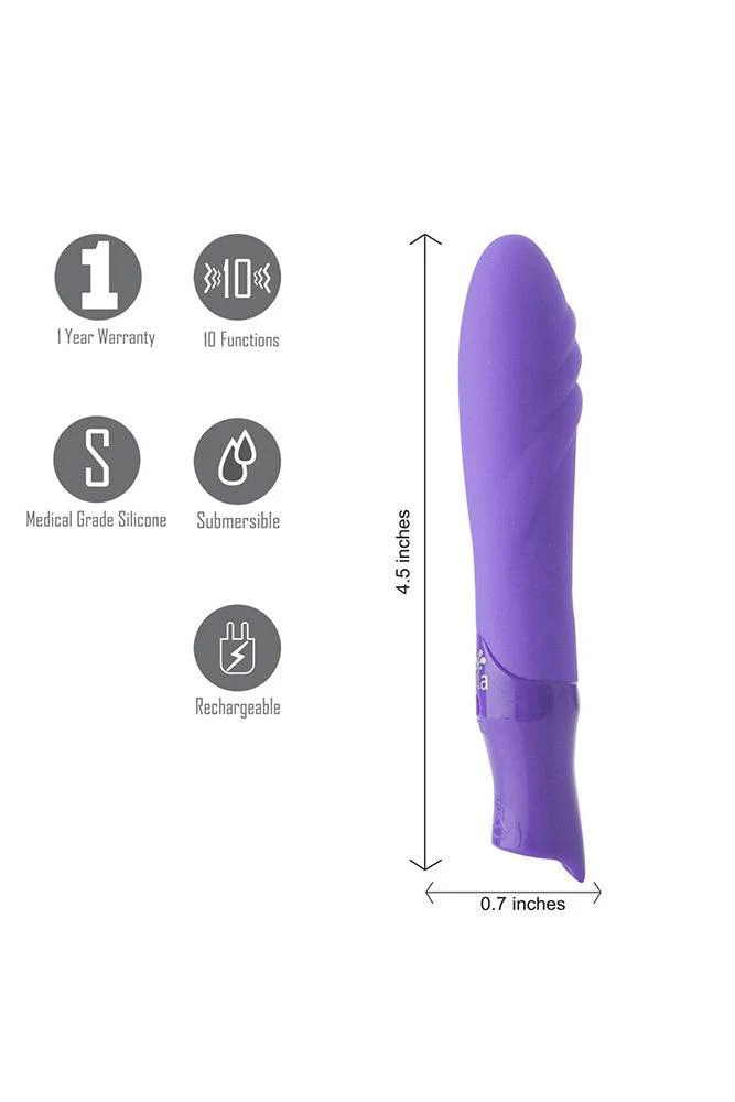 Maia Toys - Margo Rechargeable Silicone Bullet Vibe - Purple - Image 5
