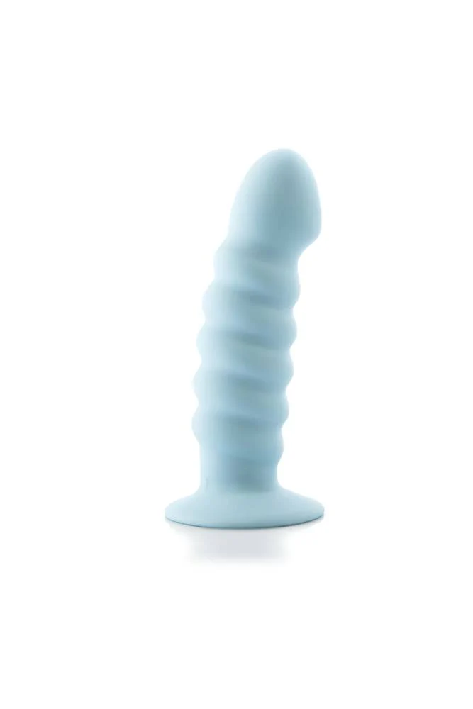 Maia Toys - Paris 6" Ribbed Silicone Dildo - Blue