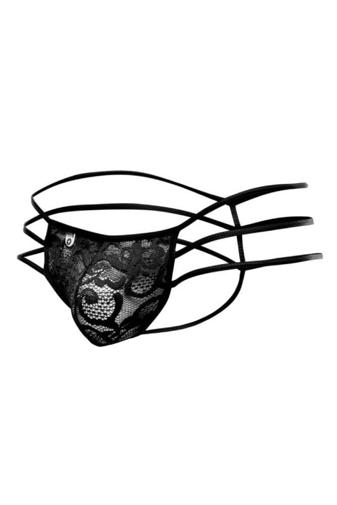 Male Basics - Lace String Thong - Black - MBL10 - Image 4