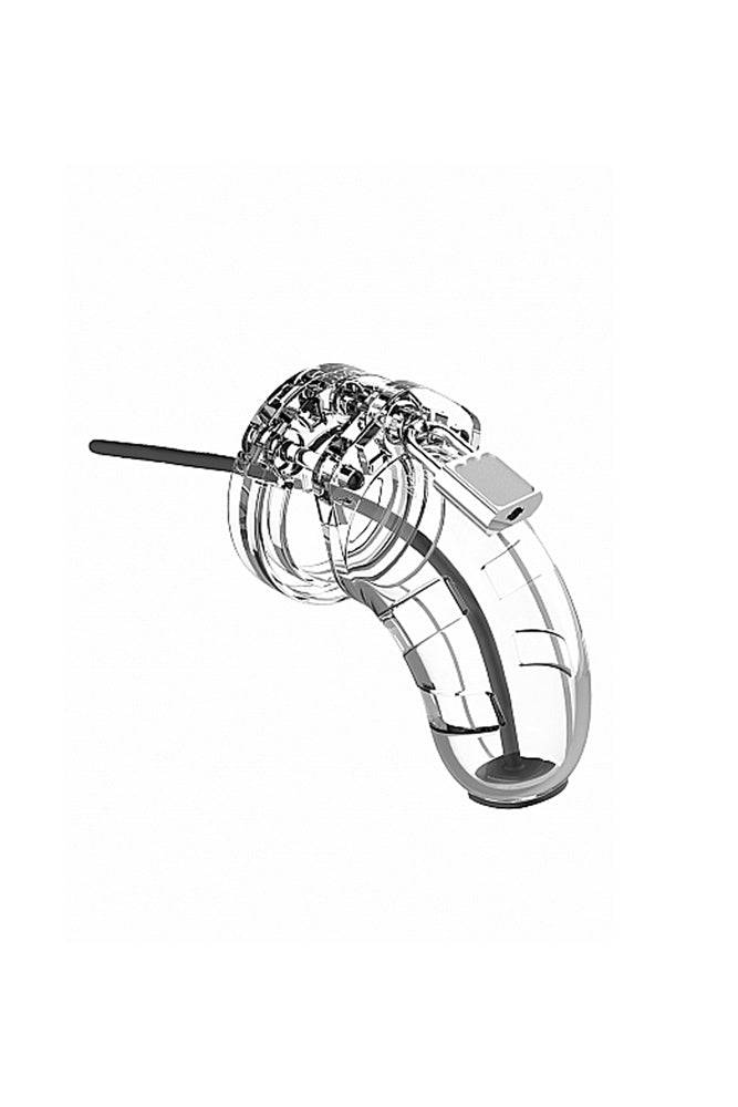 ManCage by Shots Toys - Model 15 Cock Cage & Plug - 3.5 Inch - Clear