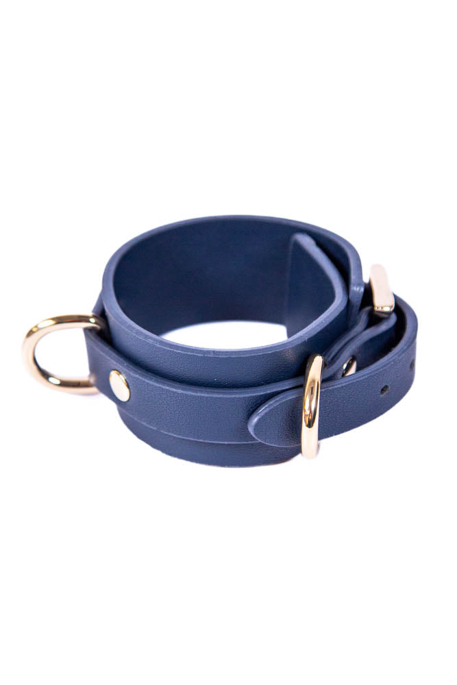 NS Novelties - Bondage Couture - Wrist Cuffs - Blue - Image 3