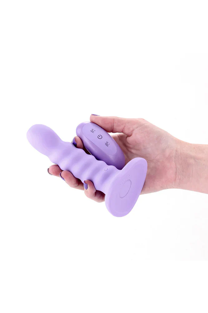 NS Novelties - Colours - 5" Ribbed Vibrating Dildo With Remote Control - Image 4