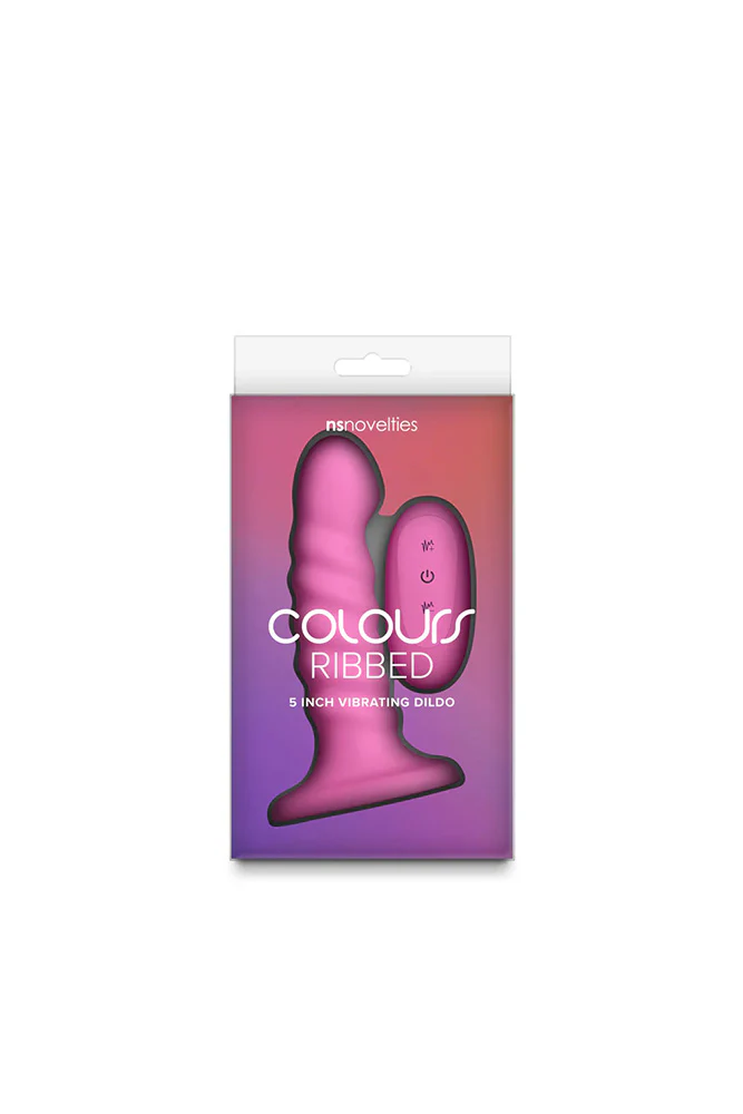 NS Novelties - Colours - 5" Ribbed Vibrating Dildo With Remote Control - Image 5