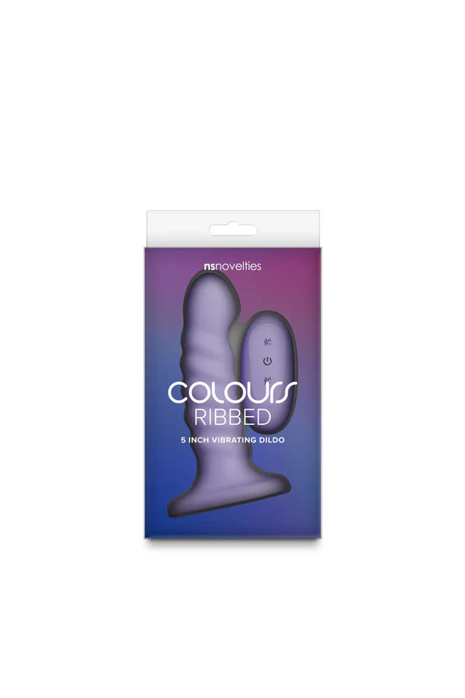 NS Novelties - Colours - 5" Ribbed Vibrating Dildo With Remote Control - Image 6