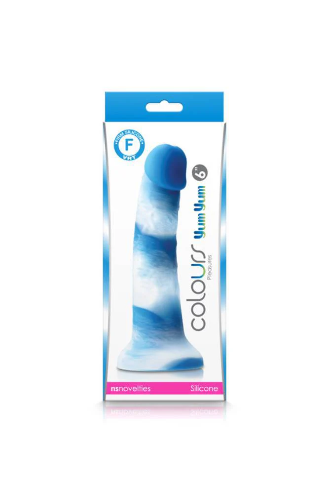 NS Novelties - Colours - 6 Inch Pleasures Yum Yum Dildo - Blue - Image 6