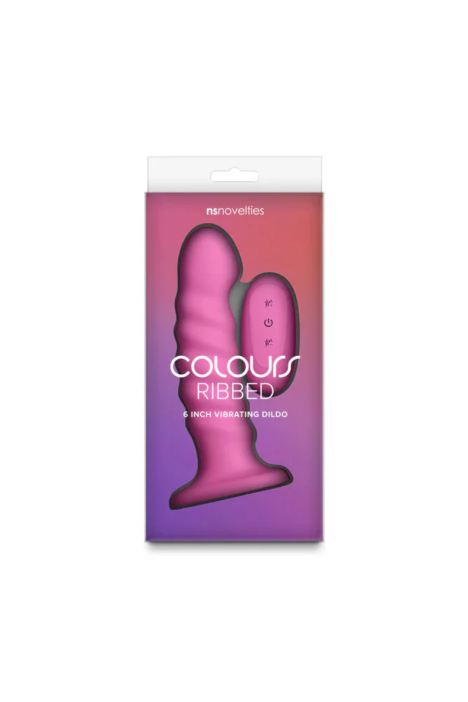 NS Novelties - Colours - 6" Ribbed Vibrating Dildo With Remote Control - Image 6