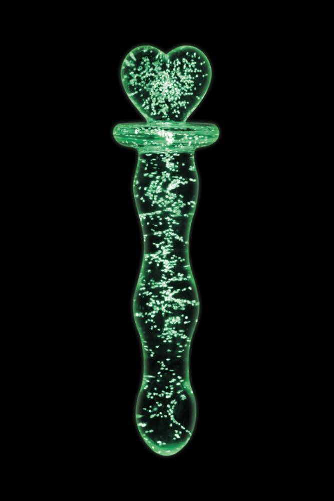 NS Novelties - Firefly - Heart A Glow - Glass Dildo - Glow-in-the-dark/Clear - Image 2