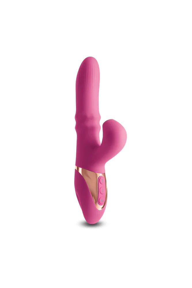 NS Novelties - INYA - Enamour Rabbit Vibrator with Air Pulse & Thrusting Rings - Pink